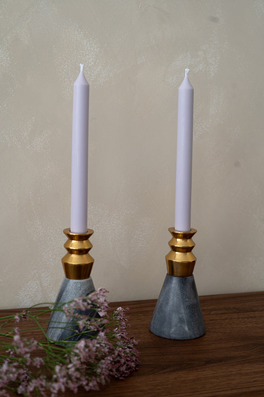 Castiçal Stone Gold